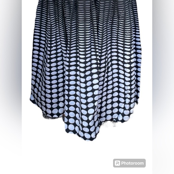 Marvin Richards Halter Cross Back Dress Polka Dot Black & White Size 14 - Picture 8 of 10